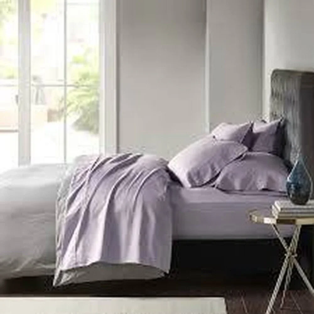 Lauren Ralph Lauren Spencer Solid Sateen 4 pcs Sheet Set King Deep Lavender